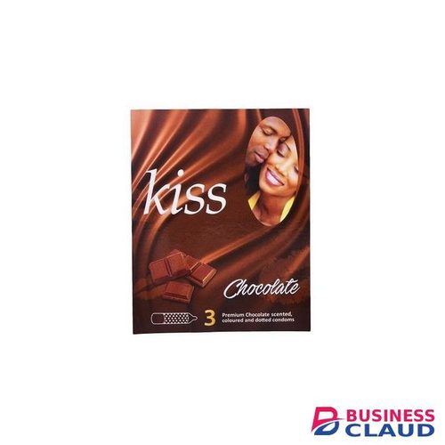 Kiss Chocolate Flavored Dotted Condoms - 24 Pack