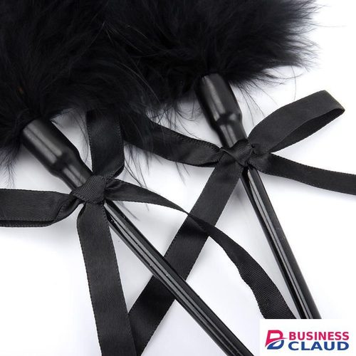 50cm BDSM Fetish Bondage Feather Flap Whip- Black