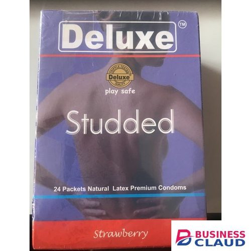 Condoms 24pkts*3s (72) Deluxe Studded Strawberry