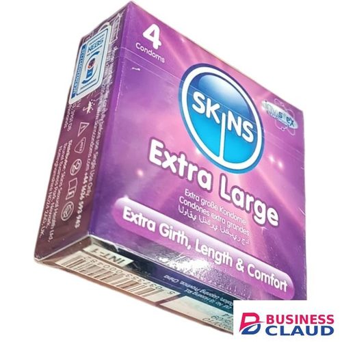 Skins Extra Large EXTRA GIRTH LENGTH COMFORT INVISILEX Clear Condoms