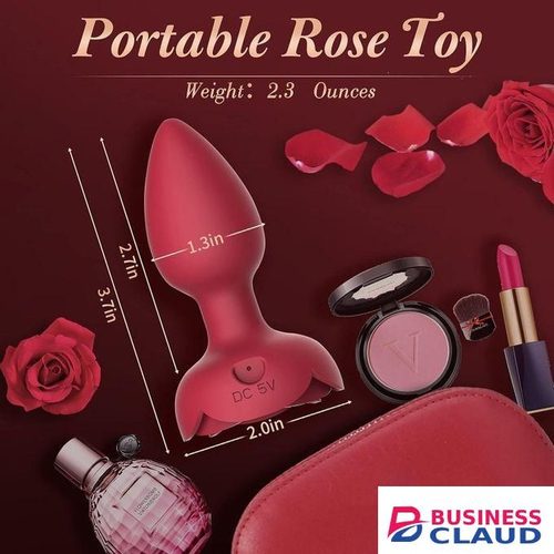 Hot Sale Vibrating Butt Plug Light up Anal Sex Toys, Rose Anal Plug Glowing Wearable Anal Vibrator with 7 Vibrations for Men and Women