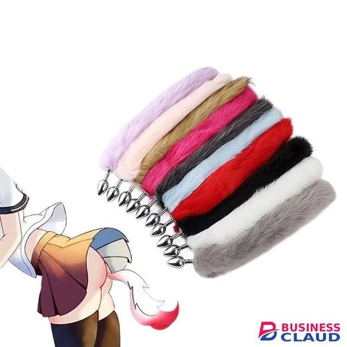 Colorful Faux Fox Tail Metal Anal- Butt Plug Adult Sex Toy For Couple Anal Plug / Butt Plug