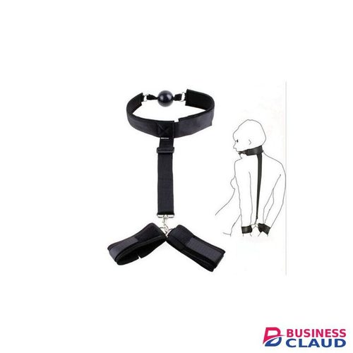 BDSM Handcuff Restraints + Mouth Gag Kit Hands