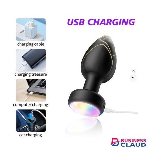 Vibrating Plug Anal Vibrator Buttplugs Male Prostate Massager Women Vaginal Massage With LED Light Anus Sex Toy for Men