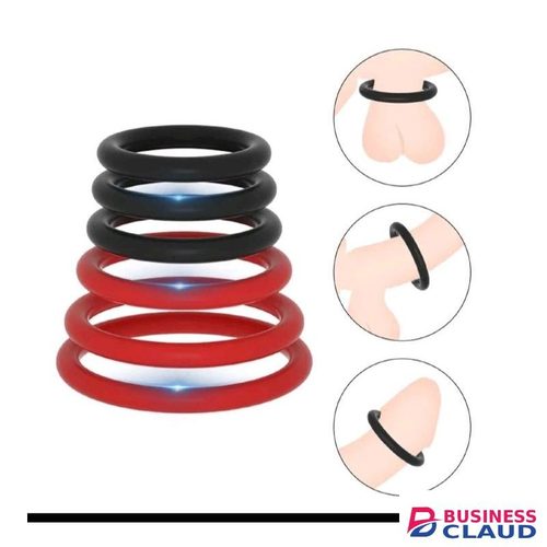 RUNSONE 7 Pcs Pack Erection Enhanced Silicone Penis Rings Prolonged Intercourse Long Lasting Stronger Ultra Soft Stretch Adult Sex Toys For Men