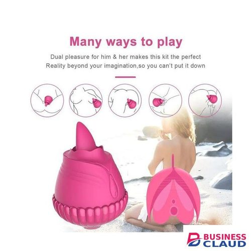 Portable Rose LICKING Vibrator Strong Shock Teasing LICKER Sex Toy For Women