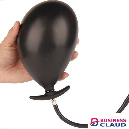 Super Large Inflatable Anal Plug Dildo Pump Anal Dilator Butt Sex Toy- Black