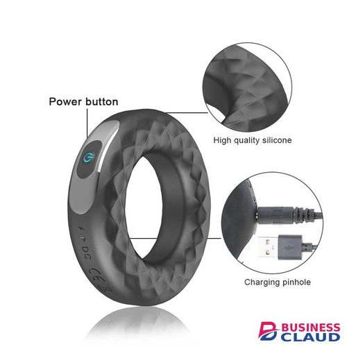 USB Re_chargeable 10 Frequency Strong Vibration Cock Ring Vibrator Adult Sex Toy