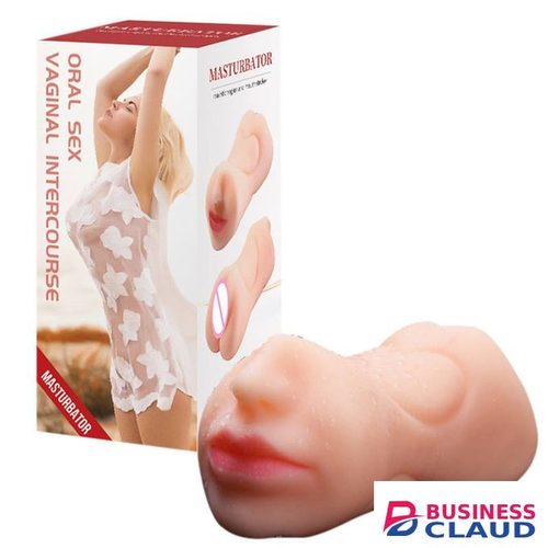 3 In 1 Masturbation Cup Masturbator With 3 Channels: Mouth, Vaginal & Anus Rubber Pussie
