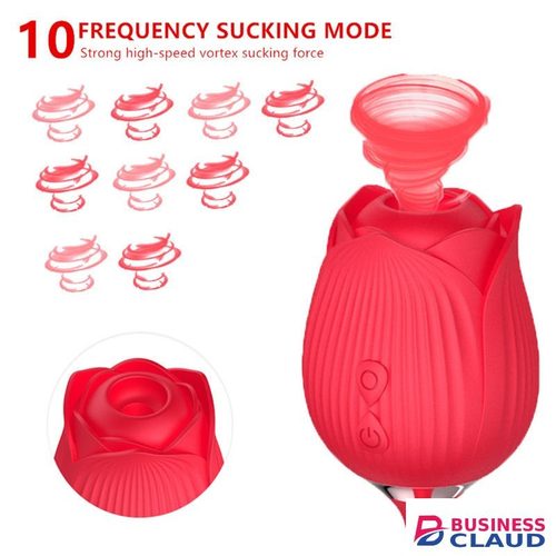 Teasing Female Masturbation Rose Vibrator With Sucking, Licking & Anal Dildo Vibrator