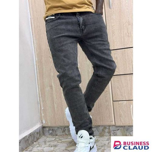 Fashion And Style Dark Grey Man Slim Fit Jeans