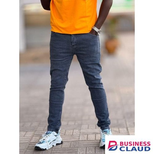 Dark Grey Slim Fit Plain Jeans