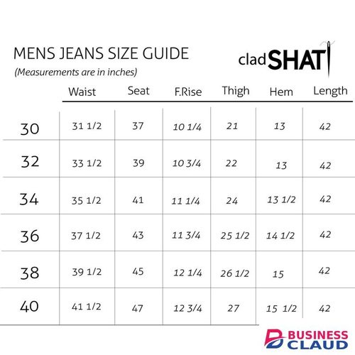 Cladshati Mens official slim fit jeans