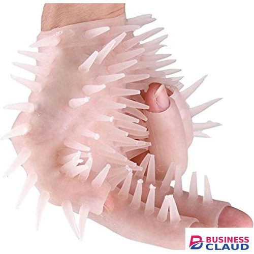 Green-Baby Soft Silicone Gloves Thorns Palm Masturbation Men