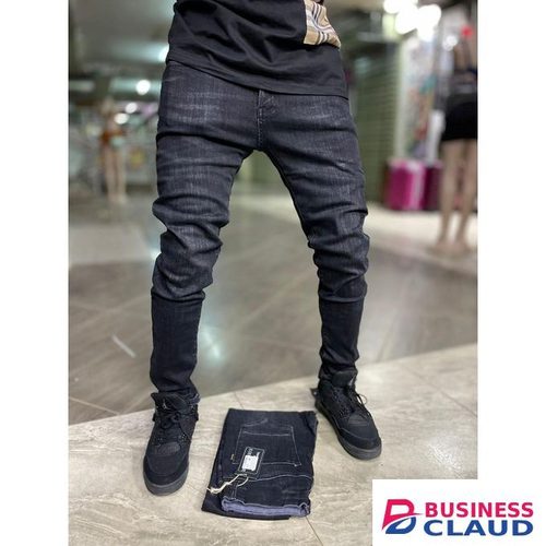 Men's Plain Denim Jeans -black