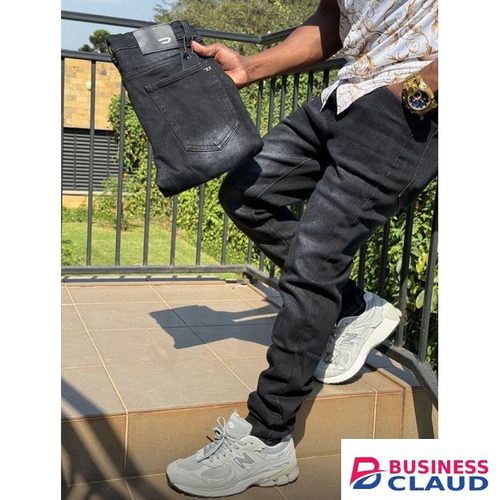 Black slim fit wash jeans