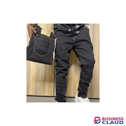 Denim Slim Fit Mens Jeans-Ashy Wash BLACK