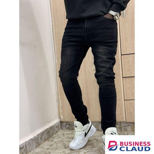 Slim Fit Black Faded Denim Jeans