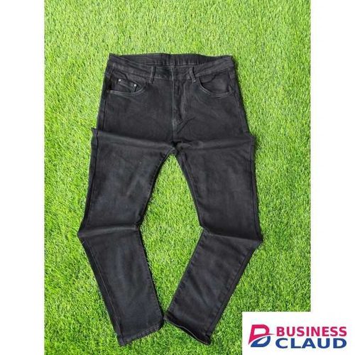 Black Plain Non Fade Denim Jeans