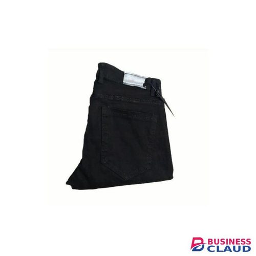 Plain black high quality premium men's denim jeans