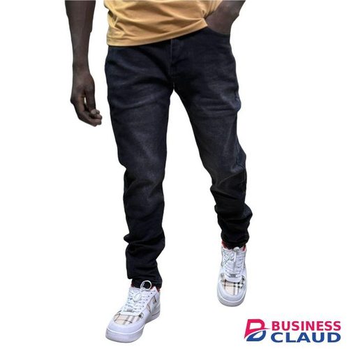 Faded Black Men Slim Fit Denim Jeans