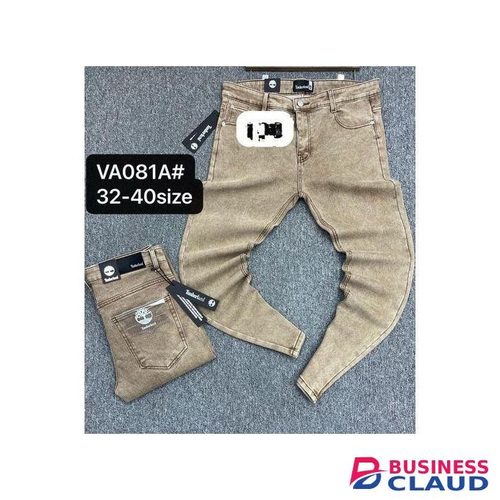 Denim Slim Fit Mens Jeans-Ashy Wash Brown