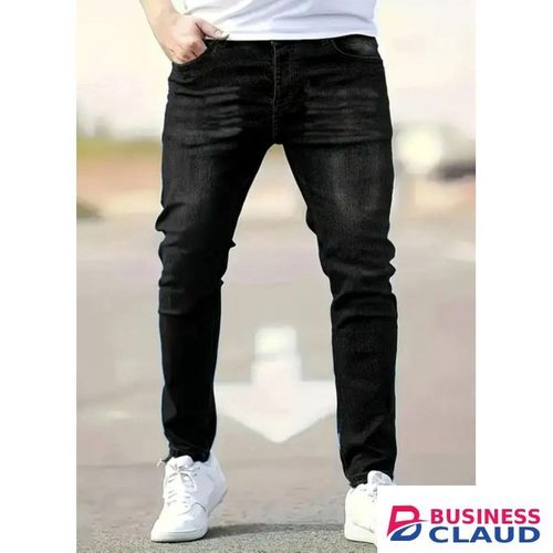 Black Washed Slim Fit Denim Jeans
