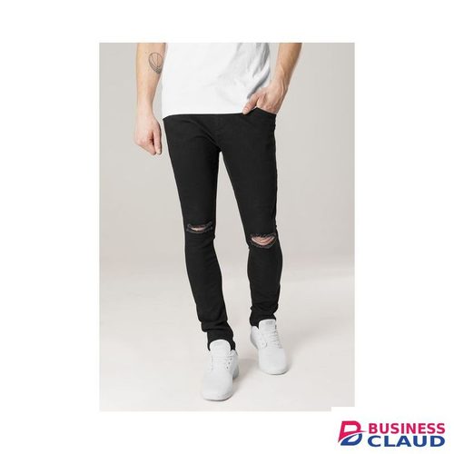 Quality Men's Slim Fit Jeans-black Rugged