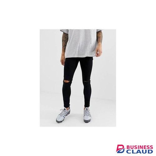 3D Fashion Jeans For Men Stretch Slim Fit Ripped -One Cut+FREE BELT
