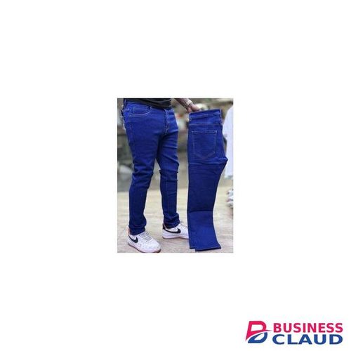 Royal blue men jeans trouser