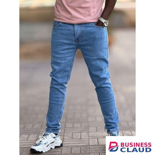 Blue Slim Fit Plain Denim Jeans