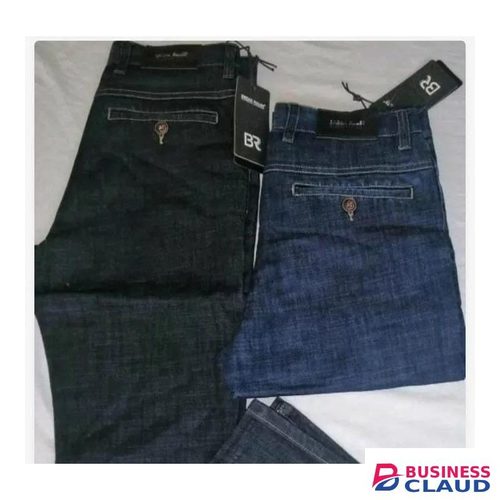 2 PCS High Quality Men Break Rule Jean Trousers, Straight Leg Men Denim Trouser (1PC Blue & 1PC Darkblue) Blue&Darkblue
