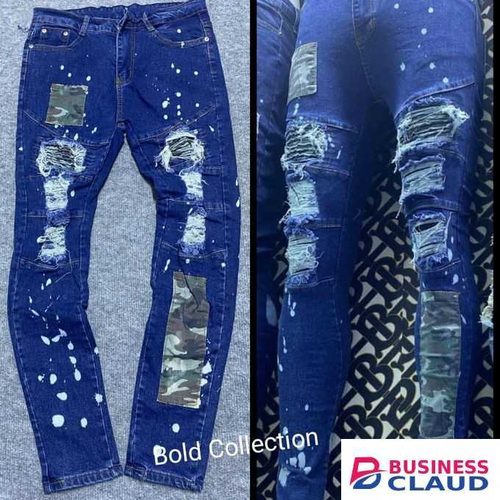 Quality ARMY Rugged Design Mens Jeans BLUE