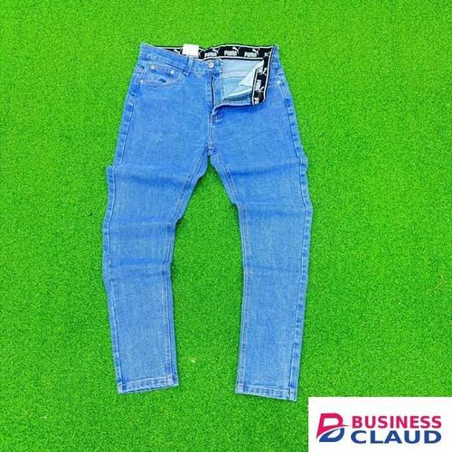 Men Plain Slim Fit Denim Jeans