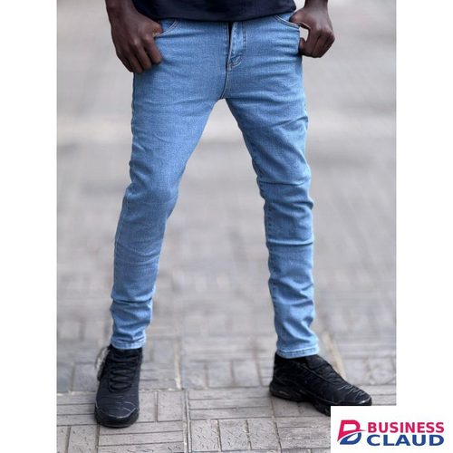 Sky blue comfortable men slim jeans