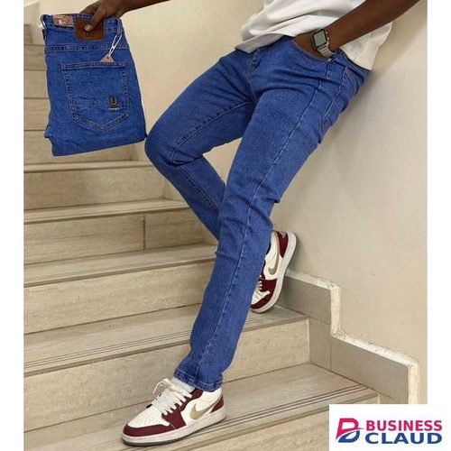 Men Slim Fit Blue Jeans