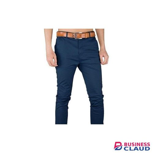Soft Khaki Men's Trouser Stretch Slim Fit Official Casual- Navy Blue