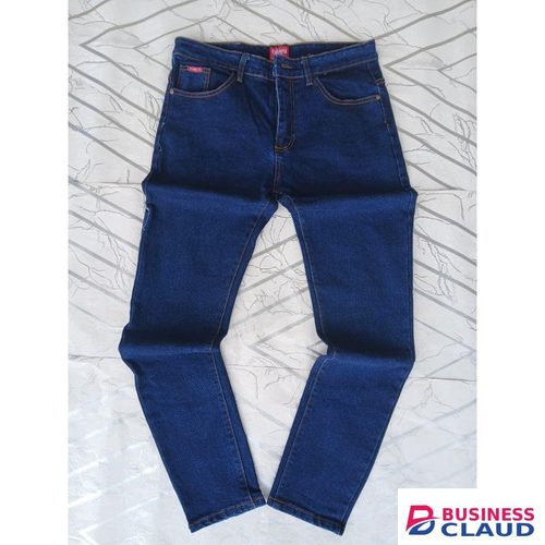 Non Fade Blue Fitted Jeans
