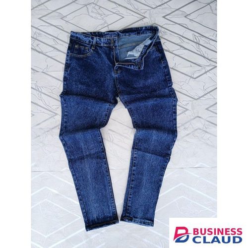 Blue Washed Faded Men Denim Jeans