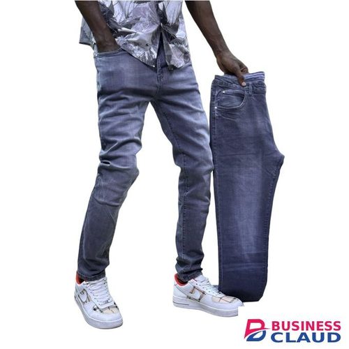 Grey Men Slim Fit Denim Jeans