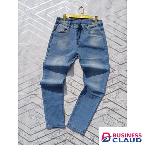 Blue Faded Men Slim Fit Jeans
