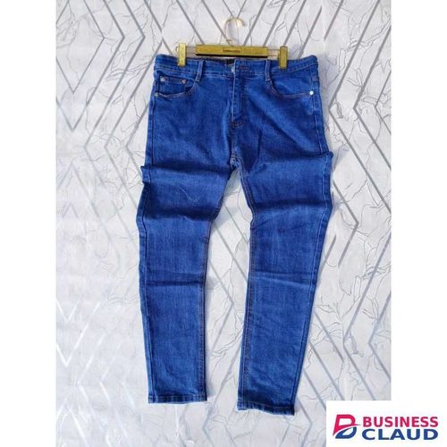 Slim Fit Blue Plain Men Denim Jeans