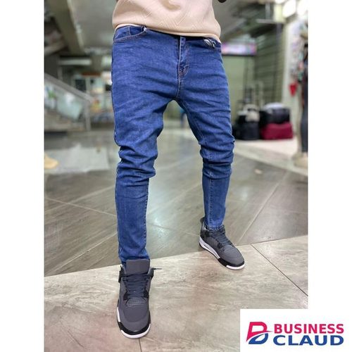 MEN DENIM / NON FADE JEANS- BLUE
