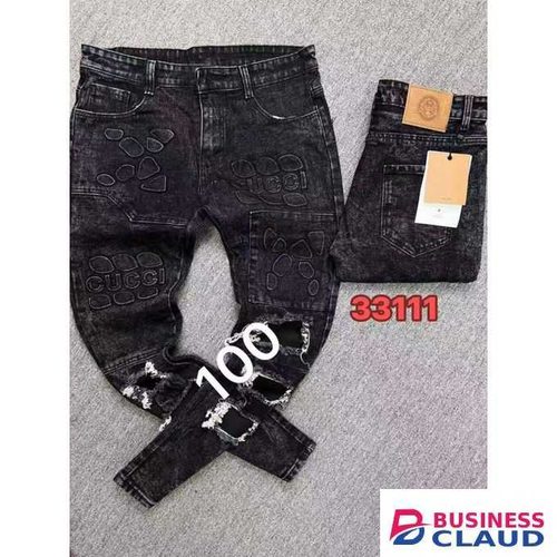 Quality Design Rugged Jeans Mens Slim Fit Jeans GREY