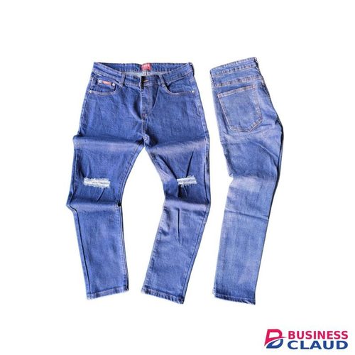 One Cut Men Blue Denim Jeans