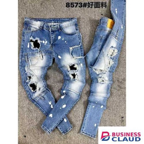 Quality LOOPY Rugged Design Mens Jeans BLUE