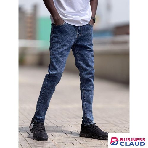 Slim Fit faded blue washed men denim jeans