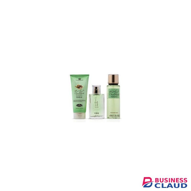 Al Rehab Choco Musk Pistachio 3-Piece Perfume Gift Set
