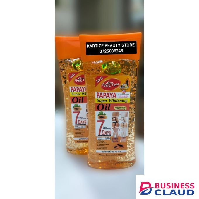VEET GOLD New improved papaya super whitening oil 200ml