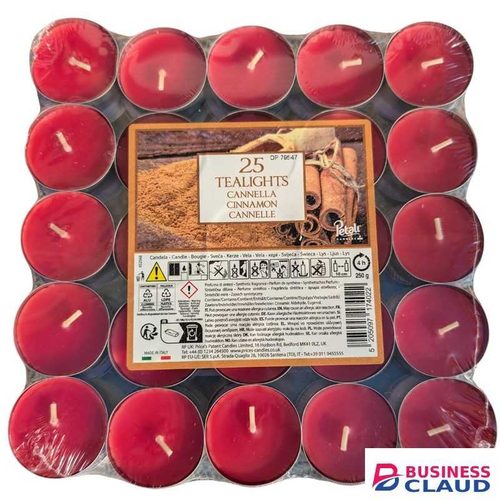 Cio Maingi Cinnamon Scented Tealight Candles (25 pcs) - Made in Italy